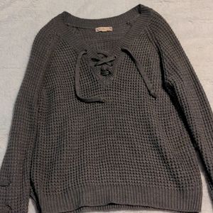 ✏️It's Our Time gray knitted sweater